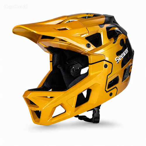 Full face cycling helmet - face,